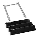 69785 Grill Burner Tubes & 7635 Flavorizer Bars for Weber Spirit I II 200 Spirit E210, E220, S210, S220 with Front Control, Grill Replacement Parts for Weber 15.3 Inch Heat Plate and 18" Burner