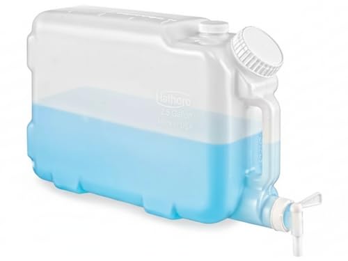 2.5 Gallon Water Container with Spigot and Lid, Heavy-Duty Carboy/Hedpak