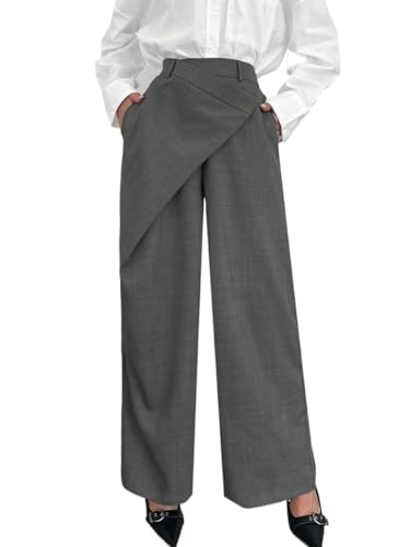 SECOLI 2024 Wide Leg Long Pant for Women Loose Straight Leg Trousers, Wide Leg Suit Pants
