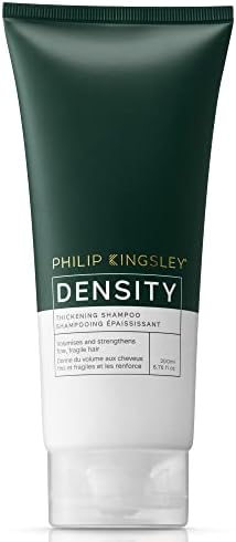 PHILIP KINGSLEY Density Thickening Shampoo for Thinning Hair and Hair Loss, Fine, Fragile Thin Hair Thickener, Volumizer, Strengthener, Volumizes and Strengthens, 6.76 oz