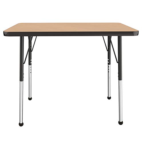 FDP 24" x 36" Rectangle Table with Ball Glide Legs - Maple/Black