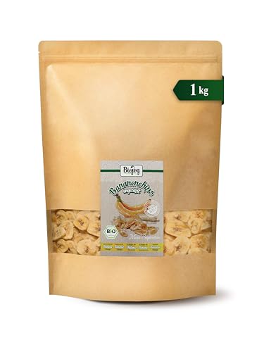 Biojoy Chips de Plátano Ecológico (1 kg), horneados en aceite de coco, sin azúcar añadido y sin azufre
