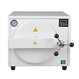 VIBURISH 18L Autoclave Sterilizer High Pressure Steam Autoclave with Drying Function Digital LED Display,Dual-Control Door Lock,Stainless Steel Lab Equipment