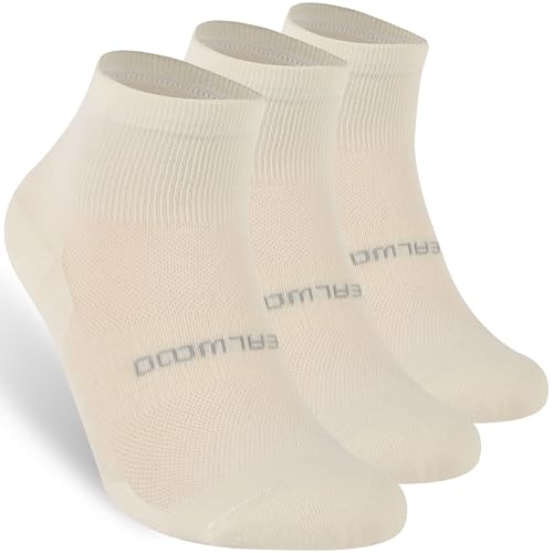 Image of ZEAL WOOD 3 Pairs Mens Womens Merino Wool Ankle Athletic Socks Low Cut Running Golf Tennis Hiking Socks Quarter
