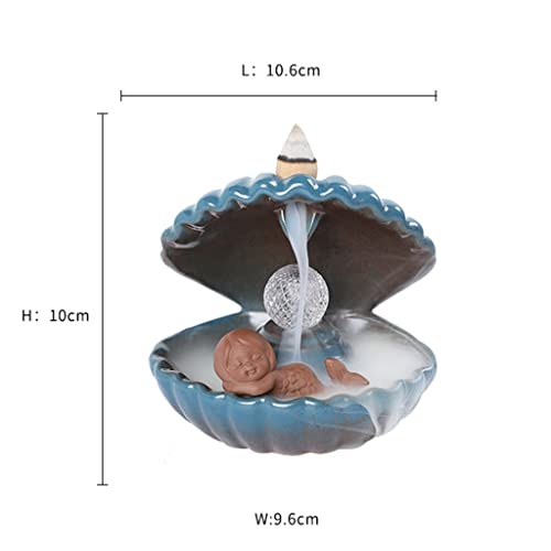 Quemador de Incienso de Resina, Quemador de Incienso de Humo de Cascada con lámpara, decoración del hogar, aromaterapia