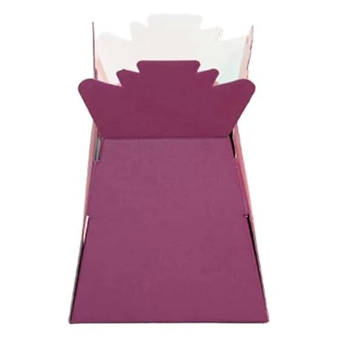 Floralcraft Burgundy Hand-Tied Vase Florist Bouquet Box, Presentation/Transporter Box/Flower Plant Aqua Boxes, (Pack of 10)