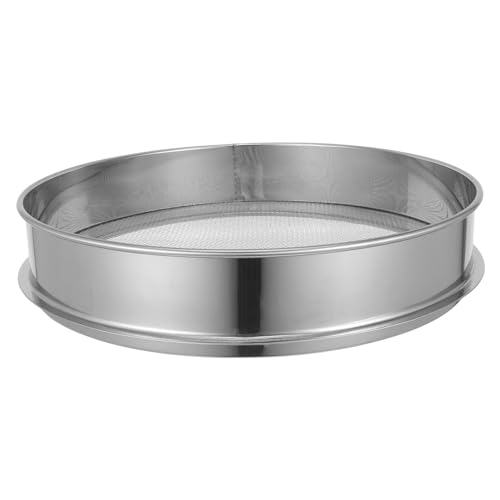 Milisten De Acero Inoxidable para Jardinería Criba Manual De Suelo para Filtrar Tierra Compost y Grava Malla