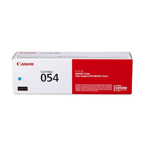 Image of Canon Genuine 054 Cyan Toner Cartridge Compatible with LBP622Cdw, LBP623Cdw, MF641Cdw, MF642Cdw, MF644Cdw