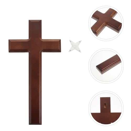 Cruz cristiana de madera Beavorty ideal para obsequio religioso familiar 7