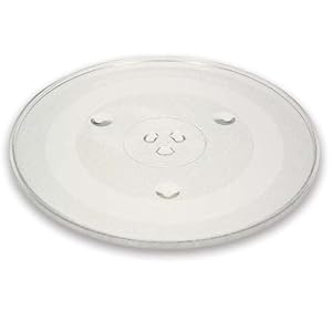 DL SERVICE Universeel draaiplateau voor magnetron, glas, Ø 315 mm, 3 steekbevestigingen en 3 bodempoten, geschikt voor Candy, Samsung, Sharp
