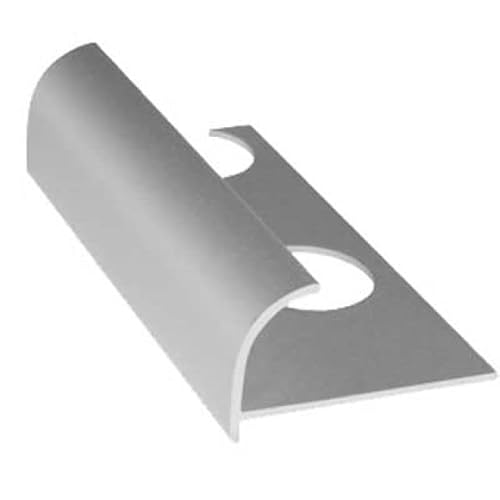 PROFILO JOLLY PER PIASTRELLE mm 10 cm 250 satinato - DP.1031105 - In alluminio, con bordi arrotondati. Larghezza mm. 27. Confe