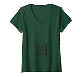 Damen Irische Tanzschuhe Ghillies T-Shirt mit V-Ausschnitt