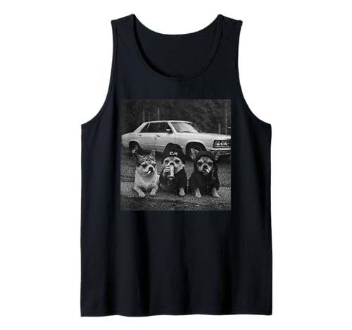 Chihuahua Smoking Meme Funny Chihuahua Gangster Dog Street Tank Top