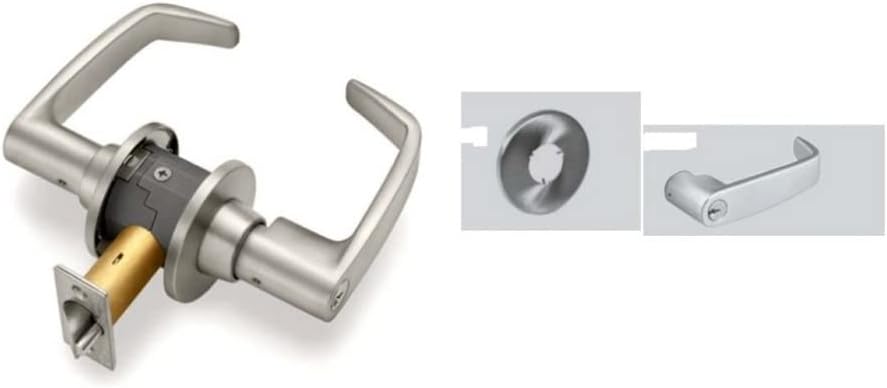 Sargent 2811G38LL26D Classroom Security Double Cylinder Tubular Bored Lock Grade 1 with L Lever, L Rose with ASA Strike & LA Keyway, Satin Chrome