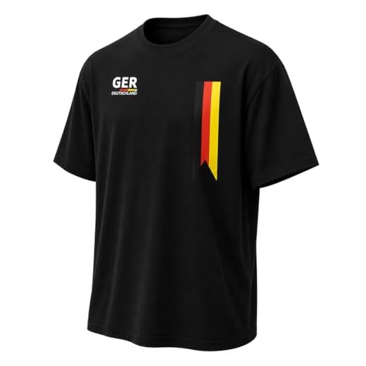Trikot Deutschland EM 2024 T-Shirt schwarz - zur Fußball Europameisterschaft Germany - Unisex & extra weich - Herren & Damen - schwarz L