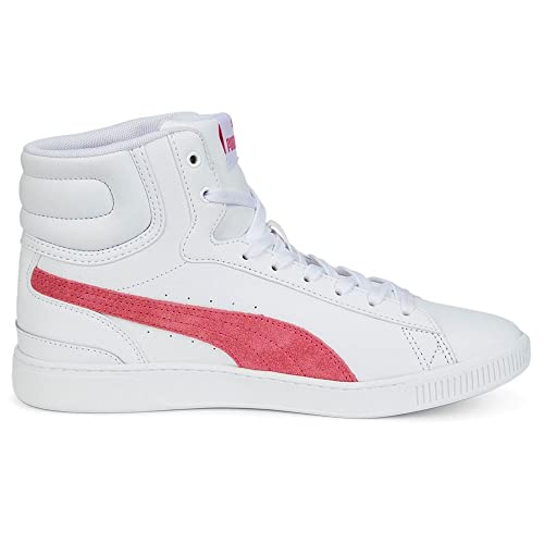 Puma - Womens Vikky V3 Mid L Shoes, Size: 7.5 M US, Color: Puma White/Sunset Pink/Puma Team Gold