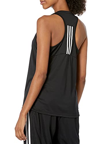 Adidas Women's Designed 2 Move 3-Stripes Sport Tank Top, Black/White, Large #TOP1