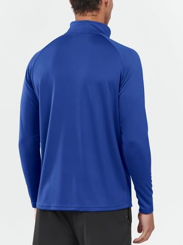 Image of NORTHYARD Men's Quarter Zip Pullover Athletic Running Shirt Long Sleeve | 1 /4 Zip Top, Quick Dry Lightweight, Moisture Wicking Breathable, Reflective Strips, Performance Workout Gym, Hiking Sports