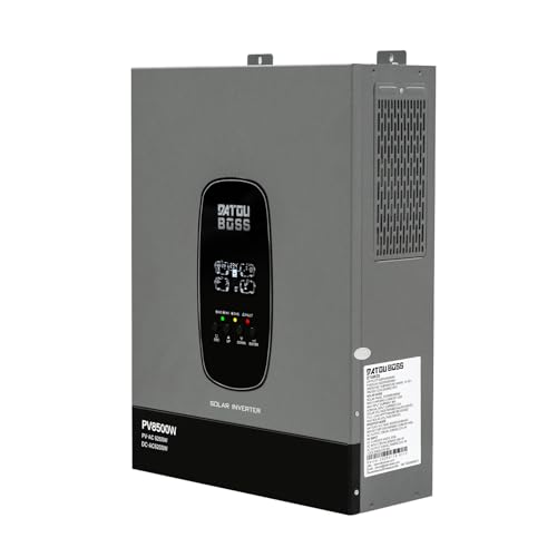 DATOUBOSS 6200W Inversor Solar Híbrido 48V, Onda Sinusoidal Pura,MAX.PV 500Vdc, Potencia Inversor 6200W, Regulador MPPT Integrado 120A, Sistema de Protección BMS, para Baterías de Litio (48V 6200W-S)