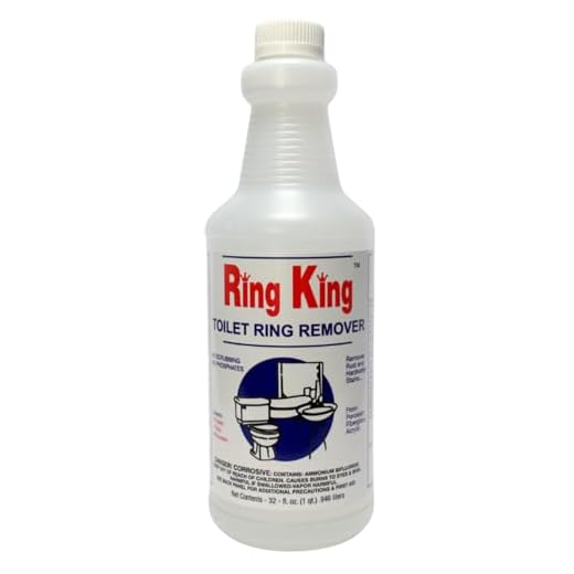 Amazon Brand - Ring King Toilet Bowl Cleaners | Toilet Bowl Cleaner Liquid 32oz Fast Acting Bathroom Cleaner For Calcium, Water, Rust, Red Clay & Lime Stains – No Scrubbing