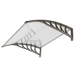 40/80/120” Window Awning Overhead Door Polycarbonate Cover Front Door Outdoor Patio Canopy Cover UV Rain Snow Protection Hollow Sheet (40x40, Gray) 4080120 Window Awning Overhead Door Polycarbonate Cover Front Door Outdoor Patio Canopy Cover UV Rain Snow Protection Hollow Sheet 40×40 Gray