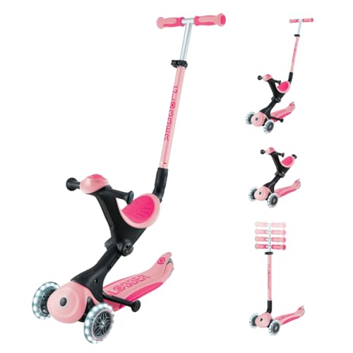 Image of GLOBBER GO-UP Deluxe Lights - 3 in 1 Tricycle, 120 /80 mm, ABEC 9, 3 Wheels, Height Adjustable, LED Light Wheels