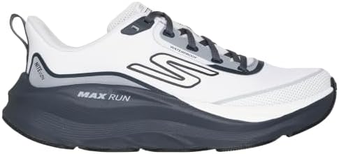 Skechers Women's Max Run VortezaSneaker, White Textile Charcoal Trim, 8 UK - 3