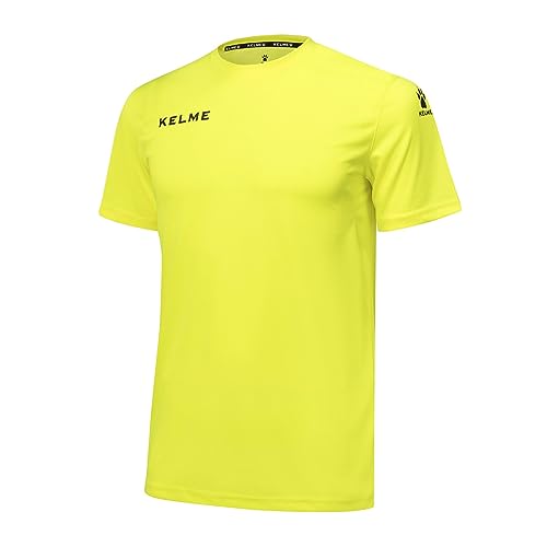Kelme 78190 Camiseta, Hombre, Amarillo (Fluor) / Negro, M