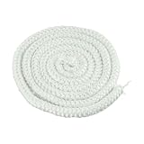 Whychstore Fiberglas-Ofenseildichtung, 2 m Hochtemperatur-Türdichtung für Holzofen, Kamin, Kessel, 6/8/10/12 mm Durchmesser, Weiß