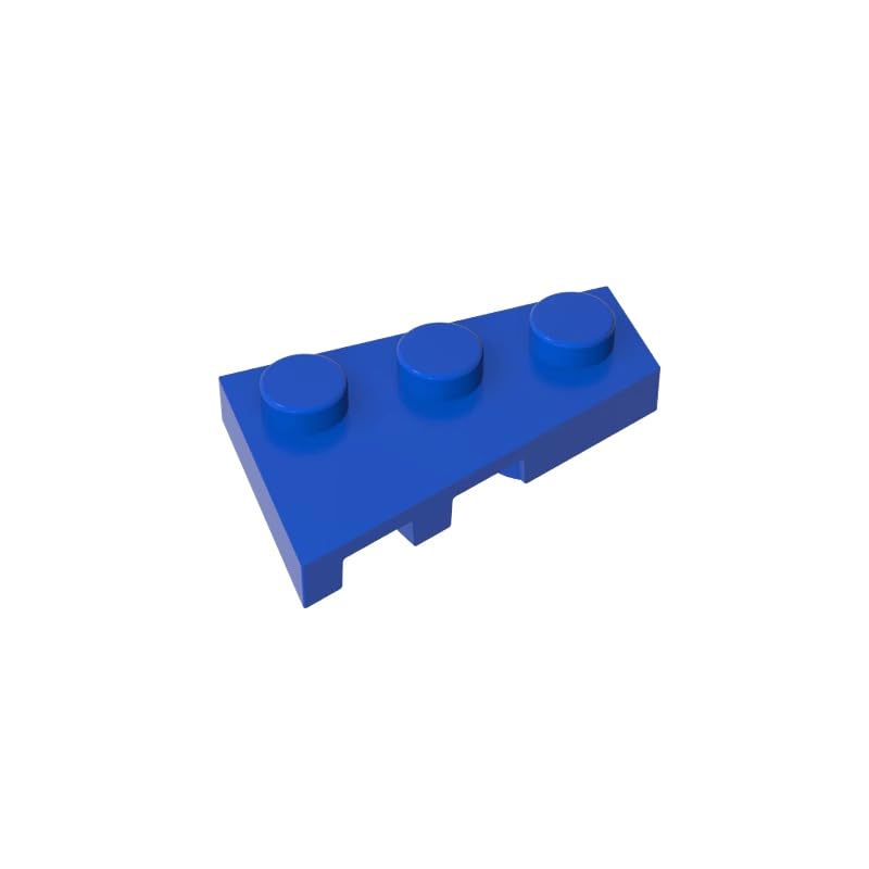 Gobricks GDS-547 Wedge Plate 3 x 2 Right 50PCS Compatible with Lego 43722 DIY Parts and MOC Components for Major Brick Brands Color?Blue 23