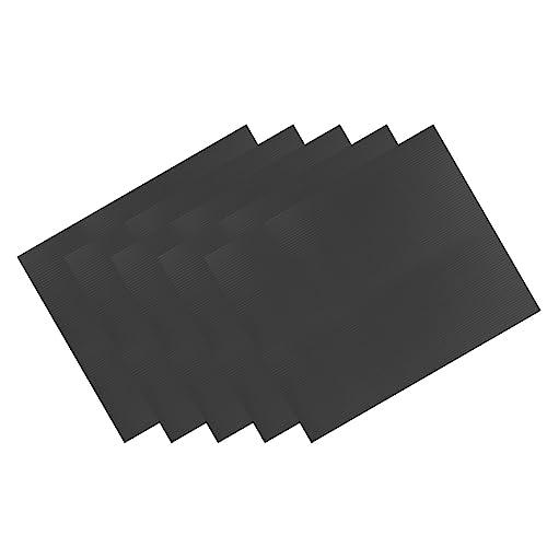 Feuilles vierges en plastique ondulé 3mm noir DMiotech pour jardin et panneaux 5 pièces