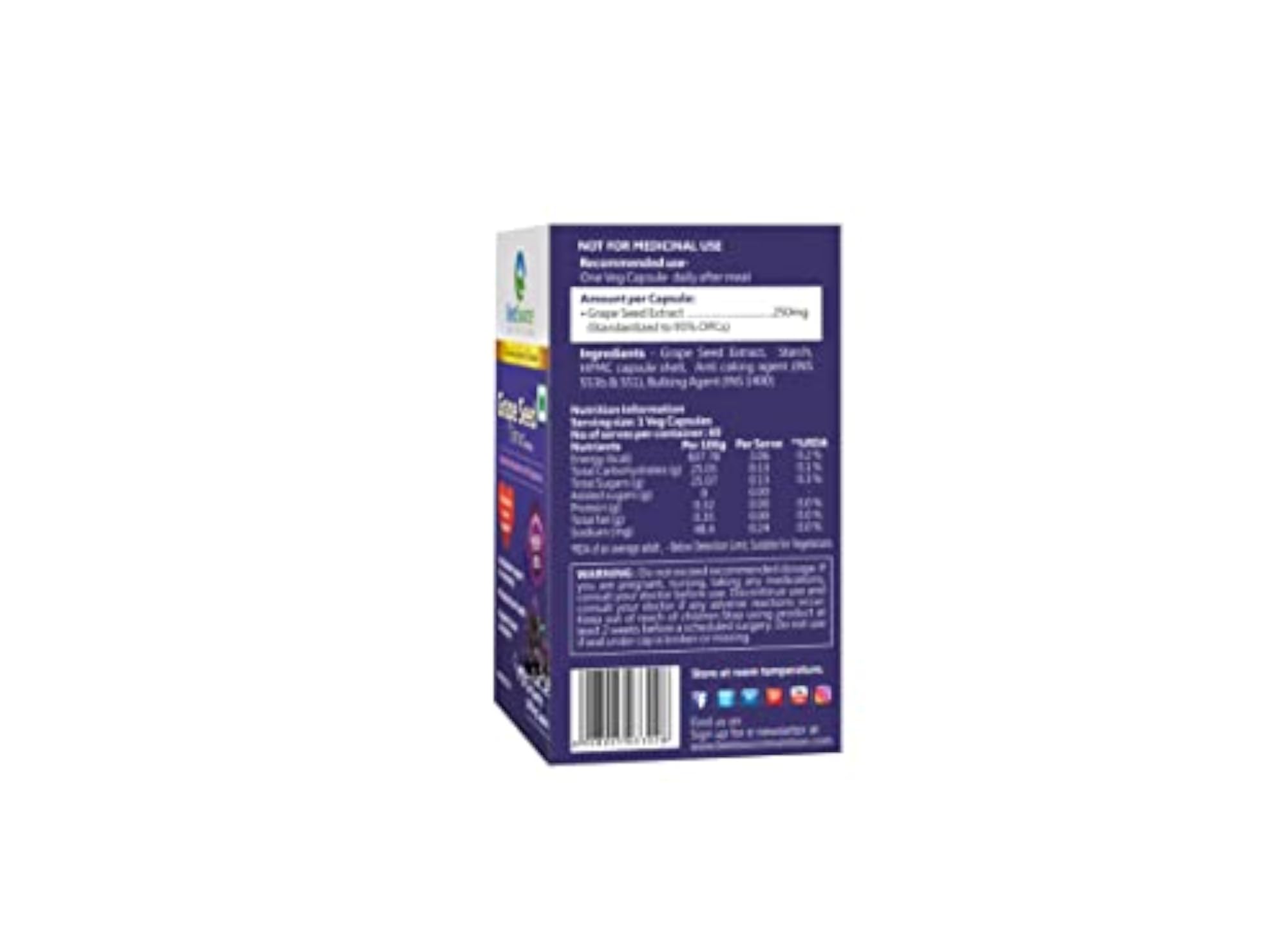 BestSource Nutrition Grape Seed Extract, 60 Veg Capsules