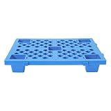 Set di 6 pallet in plastica, 60 x 40 cm, 100 kg, impilabili e ad incastro