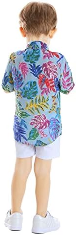 Baby Boy Button Down Hawaiian Shirts Short Sleeve Cool Cartoon Print Aloha Dress Tops T-Shirt - Image 6