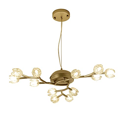 Lampe Suspendue Spoutnik Moderne et Plafonnier Nordique Doré Orientable HJLJKG