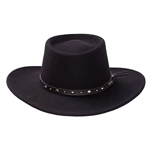 Stetson Men's Wool Gambler Hat, Black, Medium #TOP22