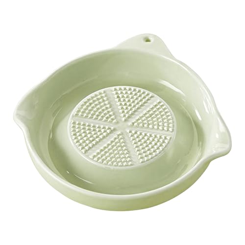rallador de ajo, triturador de cerámica, triturador de alimentos fácil de limpiar, accesorio de preparación de cocina, bandeja de molienda de condimentos para cúrcuma, jengibre, ajo