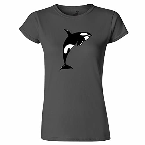 Unique Tees Orca Design Womens T Shirt Carbone 40-42