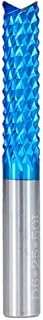 Cortador de fresado de maíz Cárburo de vástago de 6 mm tarjeta de circuito impreso Molienda de bit bit fill nano nano azul recubierto CNC Bits de enrutador for máquina de grabado(D6x25x50L)