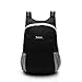 Produktbild Leichte Nylon Faltrucksack wasserdichter Rucksack Falttasche tragbare Männer und Frauen Rucksack Reise Mochila Mujer (Color : Black)
