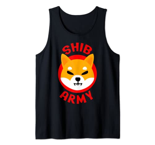 Shib Army Shiba Inu Moneda Meme Criptomoneda Criptomoneda Regalo Camiseta sin Mangas