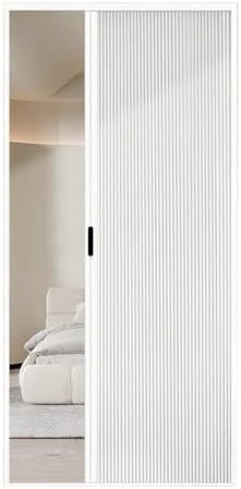 Customizable Accordion Door - Waterproof & Heat-Insulating Folding Curtain with Aluminum Frame, Perfect Sliding Screen for Bedroom & Bathroom (48"x80")