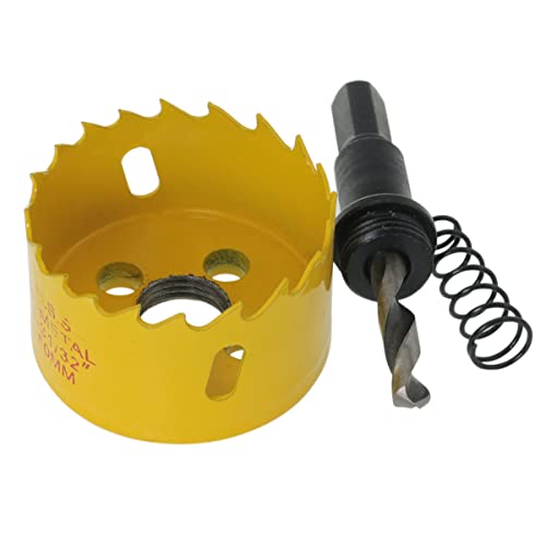 2 Inch Hole Saw Zczqc 51Mm M42 Hss Bi-Metal Hole Cutter With Arbor Mandrel For Cutting Wood, Steel, Aluminium, Brass, Copper, Zinc, Tin #TOP4