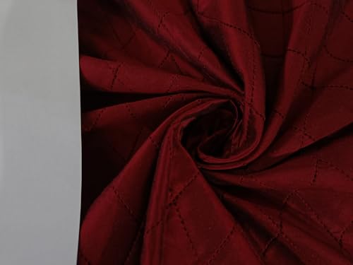 Tissu en soie à nervures Dupioni DUPP15 rouge x noir, matière rigide pour volume