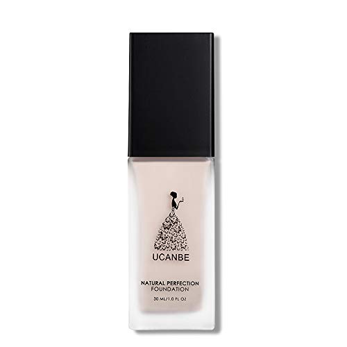 UCANBE Natural Perfection Liquid Foundation Full Coverage Flawless Creamy Blendable Concealer Cream Radiance Long Lasting Makeup (04 Warm Natural)