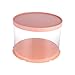 Mikinona Box Bakery Boxes Cake Carrier with Lid and Handle Cake Drum Cake Container Round Cake Carrier On The Go Cake Round Cake Keeper Pie Carrier with Lid and Handle Paper Cup Pink Triple