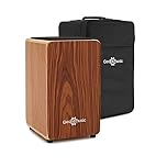 Gear4music Full Size Cajon Drum Box – Wood Percussion with Seatpad and Gigbag - Sapele