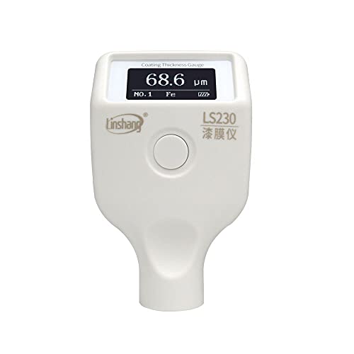 Medidor de espesor de pintura automotriz LS230 - Calibrador portátil, pantalla OLED -40°C, rango 0-2000 micrones, magnético y corriente de Foucault