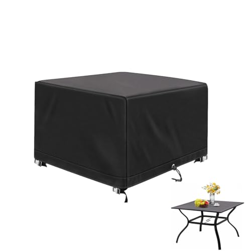 J&C Patio Table Cover 420D Square/Rectangle Furniture Covers/Table Cover Waterproof UV Resistant Furniture Sets Protection Cover for Outdoor Garden Furniture Set (46x46x29in)
