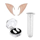 【Elfenohren】: Am Ohr hängen. Die Verpackung enthält keinen Kleber. Kann nach der Reinigung wiederverwendet, mit Wasser oder Gesichtsreiniger gereinigt werden. Für helle Haut können Sie flüssige Grundierung oder andere Kosmetika verwenden, um die Farbe zu ändern. Reinigen Sie es nach Gebrauch mit einem neutralen Reinigungsmittel. Passend für die meisten Ohren, direkt am Ohr befestigen! Die weichen Latex-Feenohren können Elfen, Feen usw. verkleiden